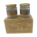 Elephant Embossed 2 Jar Gift Box