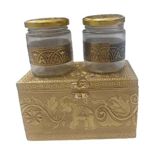 Elephant Embossed 2 Jar Gift Box