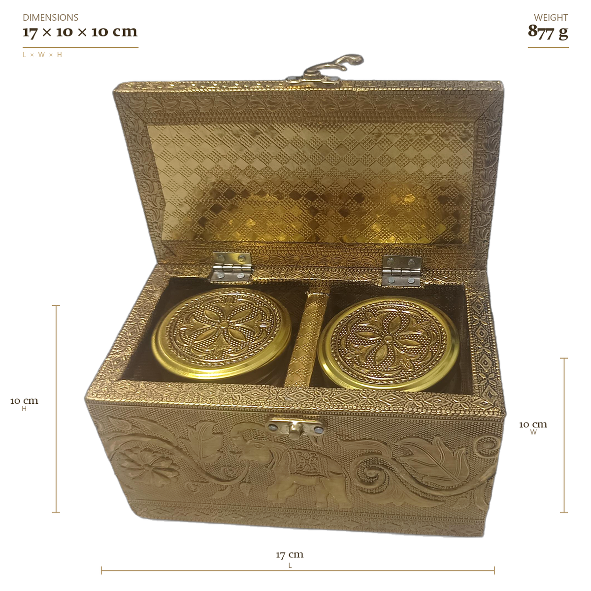 Elephant Embossed 2 Jar Gift Box