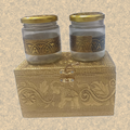 Elephant Embossed 2 Jar Gift Box