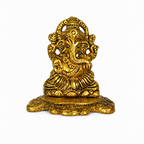 Small Metal Ganpati Idol for Home, Office & Pooja