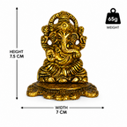 Small Metal Ganpati Idol for Home, Office & Pooja