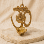 Raman Diya – Om Shape Metal Hanging Diya