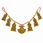 Metal Ganpati & Lakshmi Toran – Antique Gold Door Hanging