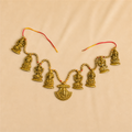 Metal Ganpati & Lakshmi Toran – Antique Gold Door Hanging