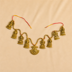 Metal Ganpati & Lakshmi Toran – Antique Gold Door Hanging