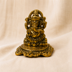 Small Metal Ganpati Idol for Home, Office & Pooja